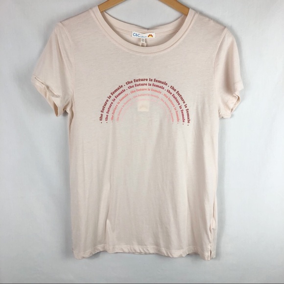 C&C California Tops - NWT C&C California "The Future is Female" Tee | Blush in Color | Size Medium